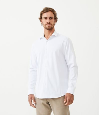 Camisa en Algodón Dobby con Manga Larga 4