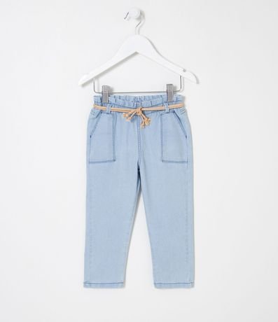 Pantalón Clochard Infantil en Jeans con Cordón - Talle 1 a 5 años 1