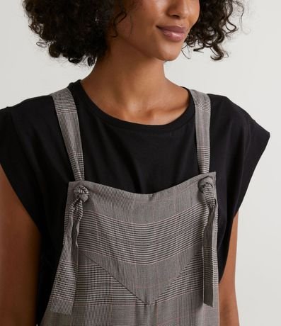 Mono Largo en Viscosa de Cuadros con Lazo en los Tirantes 4