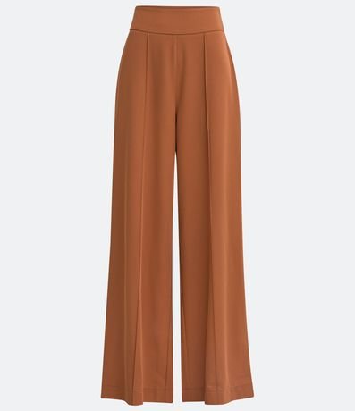 Pantalón Pantalona en Crepé con Friso Delantero 6
