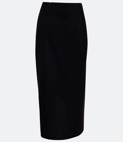 Pollera Midi en Crepé con Barra Asimétrica 6