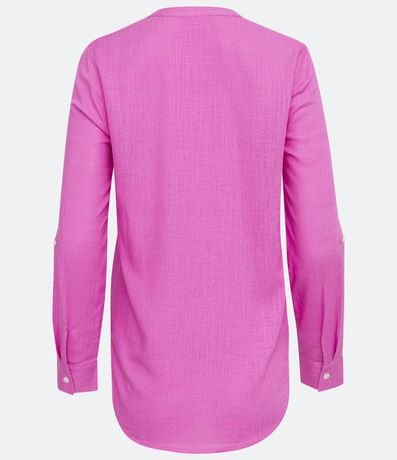 Camisa en Viscolino con Abotonado y Barra Mullet 7