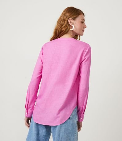 Camisa en Viscolino con Abotonado y Barra Mullet 3