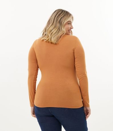 Blusa Manga Larga en Viscolycra con Cuello Alto Curve & Plus Size 2