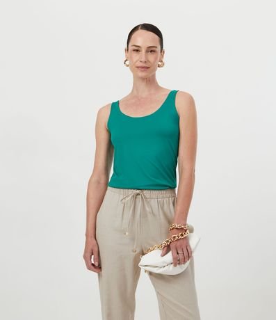 Blusa Musculosa en Poliamida con Escote U 2