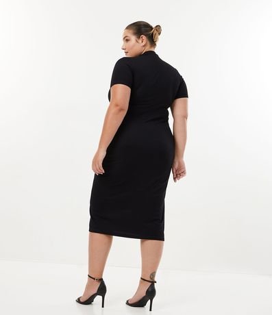 Vestido Tubo en Viscosa Acanalada Curve & Plus Size 3