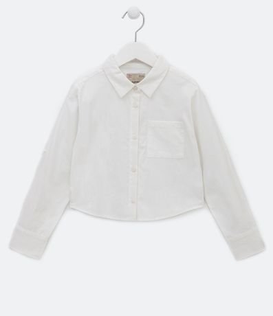 Camisa Cropped Infantil con Pequeño Bolsillo - Talle 5 a 14 años 1