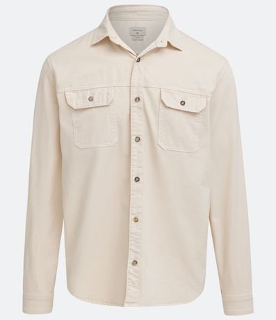 Camisa Comfort en Algodón con Bolsillos Solapa y Abotonado 6