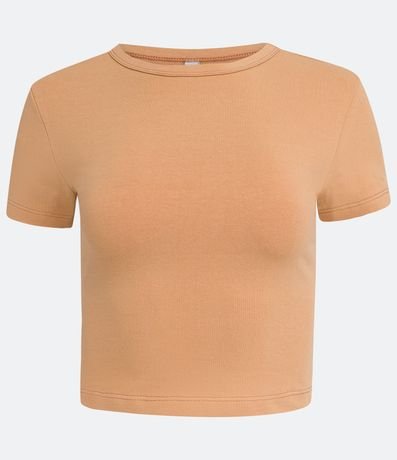 Blusa Cropped Básica en Algodón con Manga Corta 5