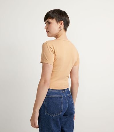 Blusa Cropped Básica en Algodón con Manga Corta 2