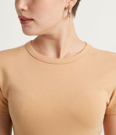 Blusa Cropped Básica en Algodón con Manga Corta 3