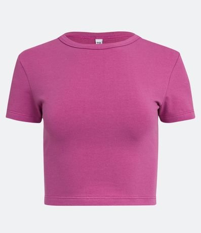 Blusa Cropped Básica en Algodón con Manga Corta 5