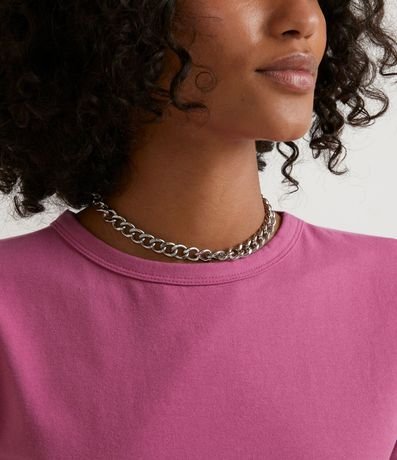 Blusa Cropped Básica en Algodón con Manga Corta 3