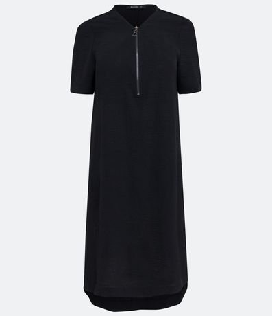 Vestido Corto con Cuello V y cremallera para Cierre 7