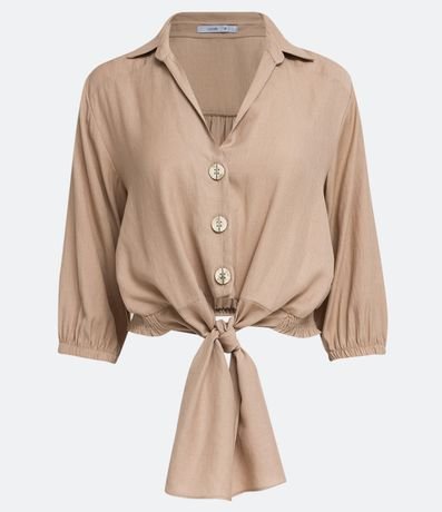 Camisa Manga Abullonada en Viscosa 6