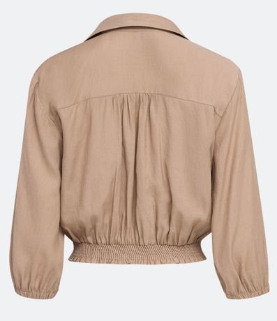 Camisa Manga Abullonada en Viscosa 7