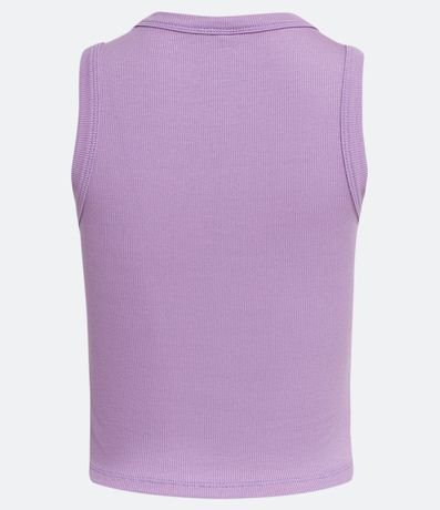 Blusa Cropped sin Manga en Ribana con Cuello Redondo 6