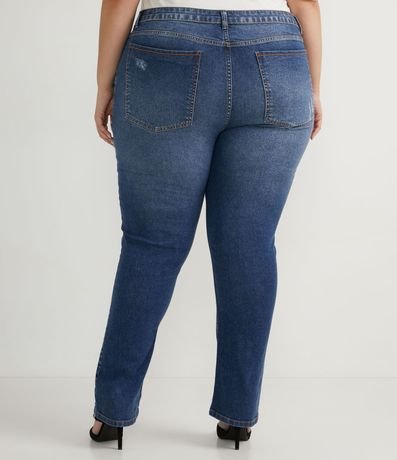 Pantalón Recto en Jeans con Desgastes 2