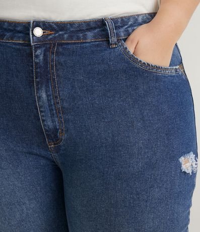 Pantalón Recto en Jeans con Desgastes 3