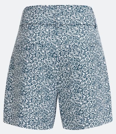 Bermuda en Lino con Cinturón y Estampado Floral 6