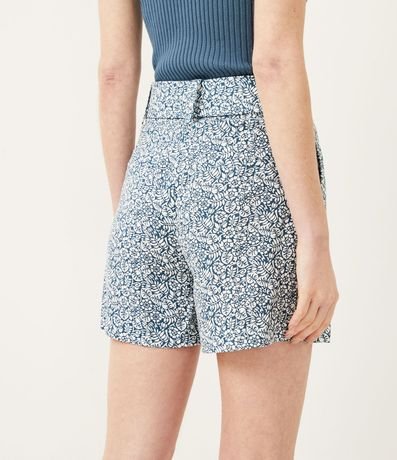 Bermuda en Lino con Cinturón y Estampado Floral 3