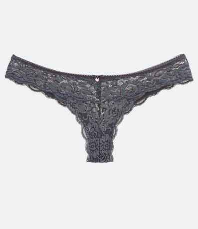Bombacha Bikini Hilo en Encaje Floral con Cintura Elástica 4
