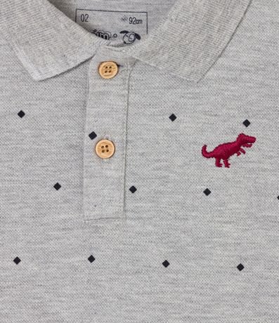 Conjunto Infantil con Cuello Polo y Bordado de Dinosaurio - Talle 1 a 4 años 2