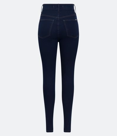 Pantalón Skinny Jeans con Cintura Alta y Pespuntos Contrastantes 6