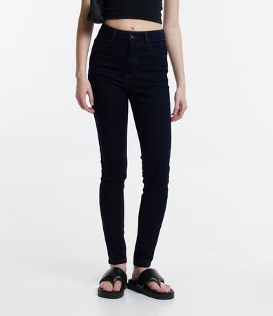 Pantalón Skinny Jeans con Cintura Alta y Pespuntos Contrastantes 2
