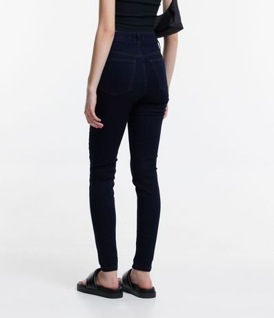 Pantalón Skinny Jeans con Cintura Alta y Pespuntos Contrastantes 3