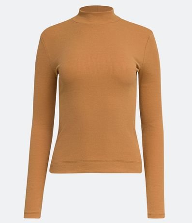 Blusa en Algodón Manga Larga y Cuello Alto 5