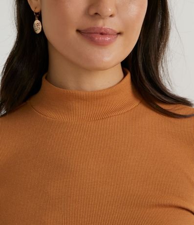 Blusa en Algodón Manga Larga y Cuello Alto 4