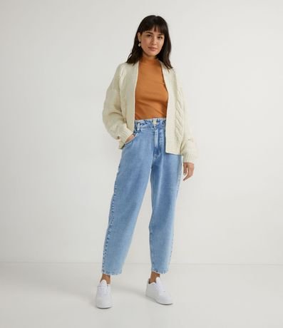 Blusa en Algodón Manga Larga y Cuello Alto 4