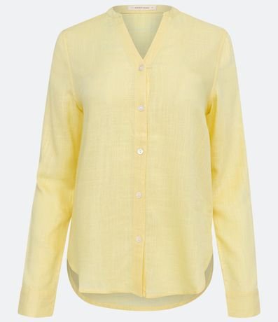 Camisa en Viscolino con Abotonado y Barra Mullet 6