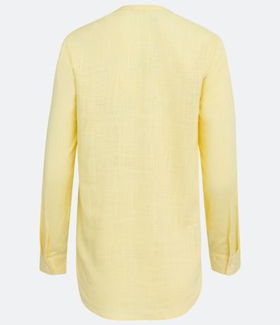 Camisa en Viscolino con Abotonado y Barra Mullet 7