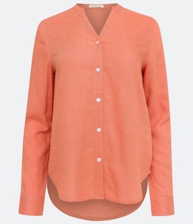 Camisa en Viscolino con Abotonado y Barra Mullet 6