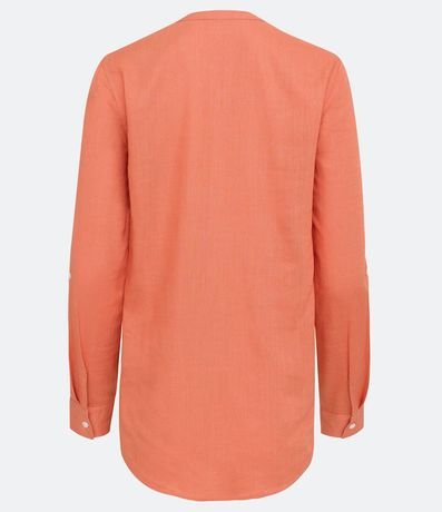 Camisa en Viscolino con Abotonado y Barra Mullet 7