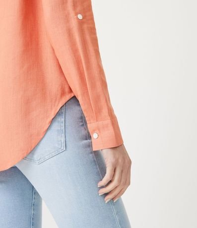 Camisa en Viscolino con Abotonado y Barra Mullet 5