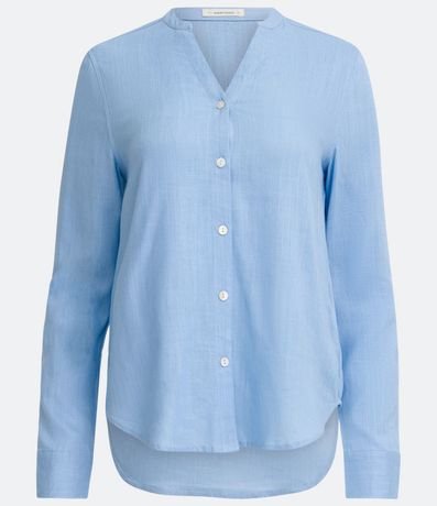 Camisa en Viscolino con Abotonado y Barra Mullet 5