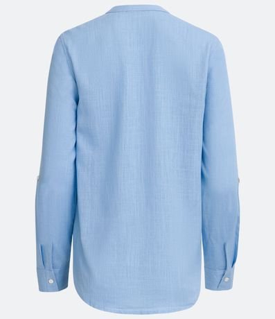 Camisa en Viscolino con Abotonado y Barra Mullet 6