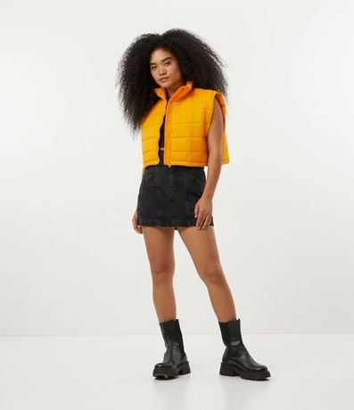 Chaleco Cropped Puffer en Poliamida con Cuello alto 2