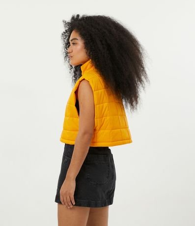 Chaleco Cropped Puffer en Poliamida con Cuello alto 3