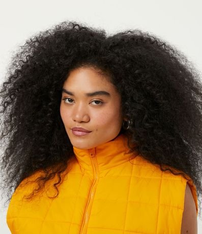 Chaleco Cropped Puffer en Poliamida con Cuello alto 4