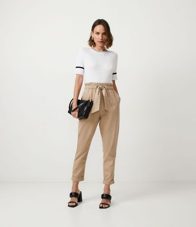 Blusa de Punto Acanalado con Rayas Contrastantes 2