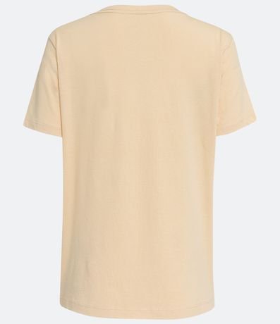 Blusa Básica en Algodón con Escote V y Manga Corta 4