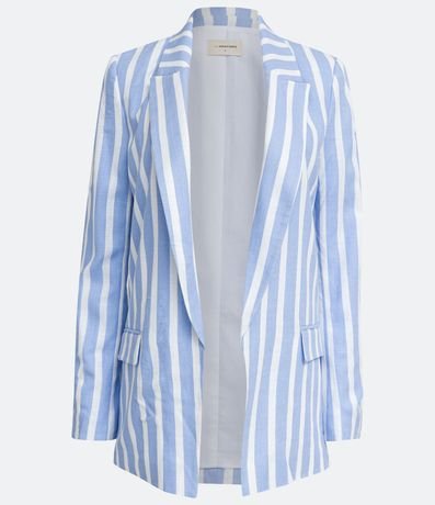 Blazer en Viscolino con Estampado de Rayas 5