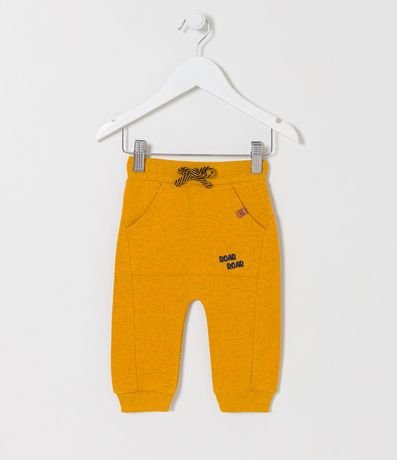 Pantalón Infantil en Algodón con Bolsillo Canguro y Amarre en la Cintura - Talle 0 a 18 meses 1