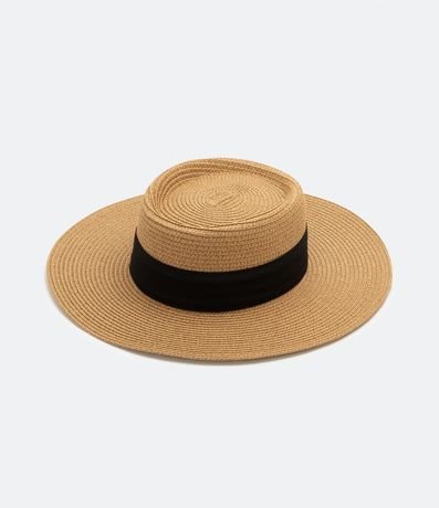 Sombrero de Playa con Visera Mediana y Banda Contrastante 2