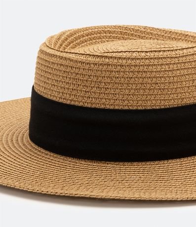 Sombrero de Playa con Visera Mediana y Banda Contrastante 4