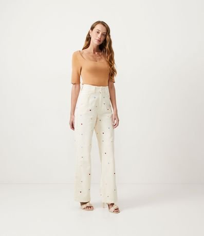 Blusa de Punto con Escote Cuadrado y Volados en la Barra 2